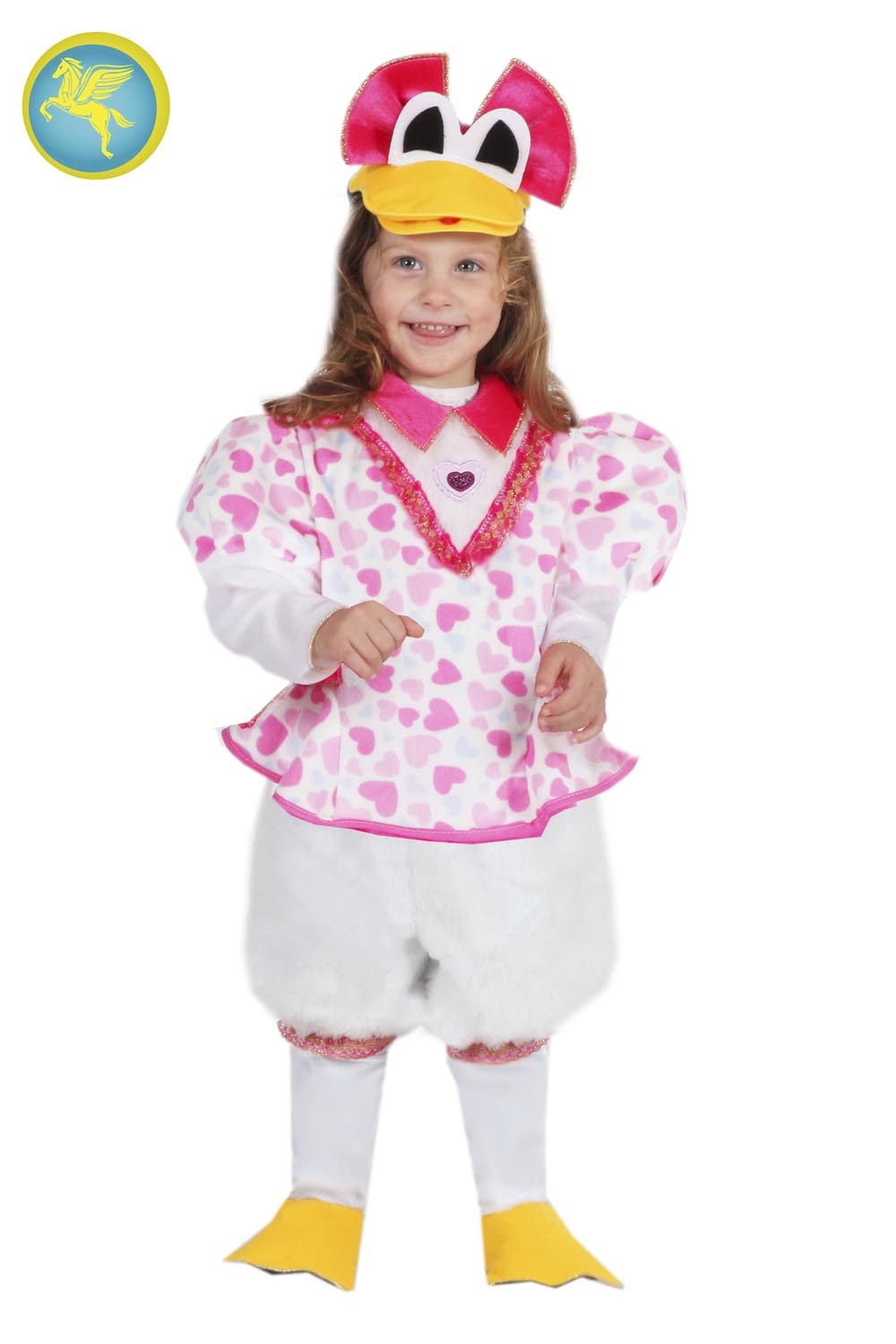 Vestito di carnevale bambina da paperina di pegasus