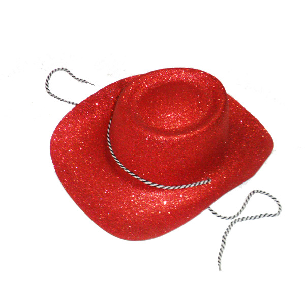 Cappello Lurex Texano Rosso adulto
