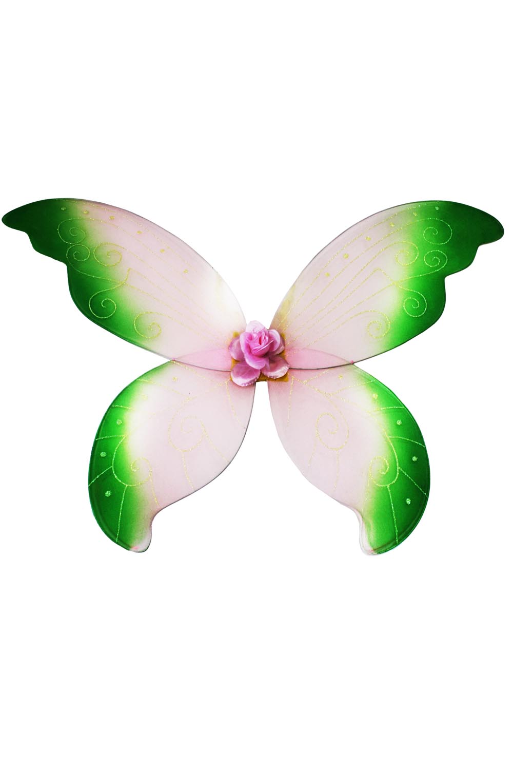 Ali farfalla grandi rosa-verde