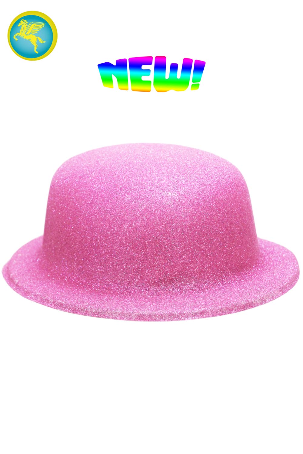 Cappello bombetta glitter rosa